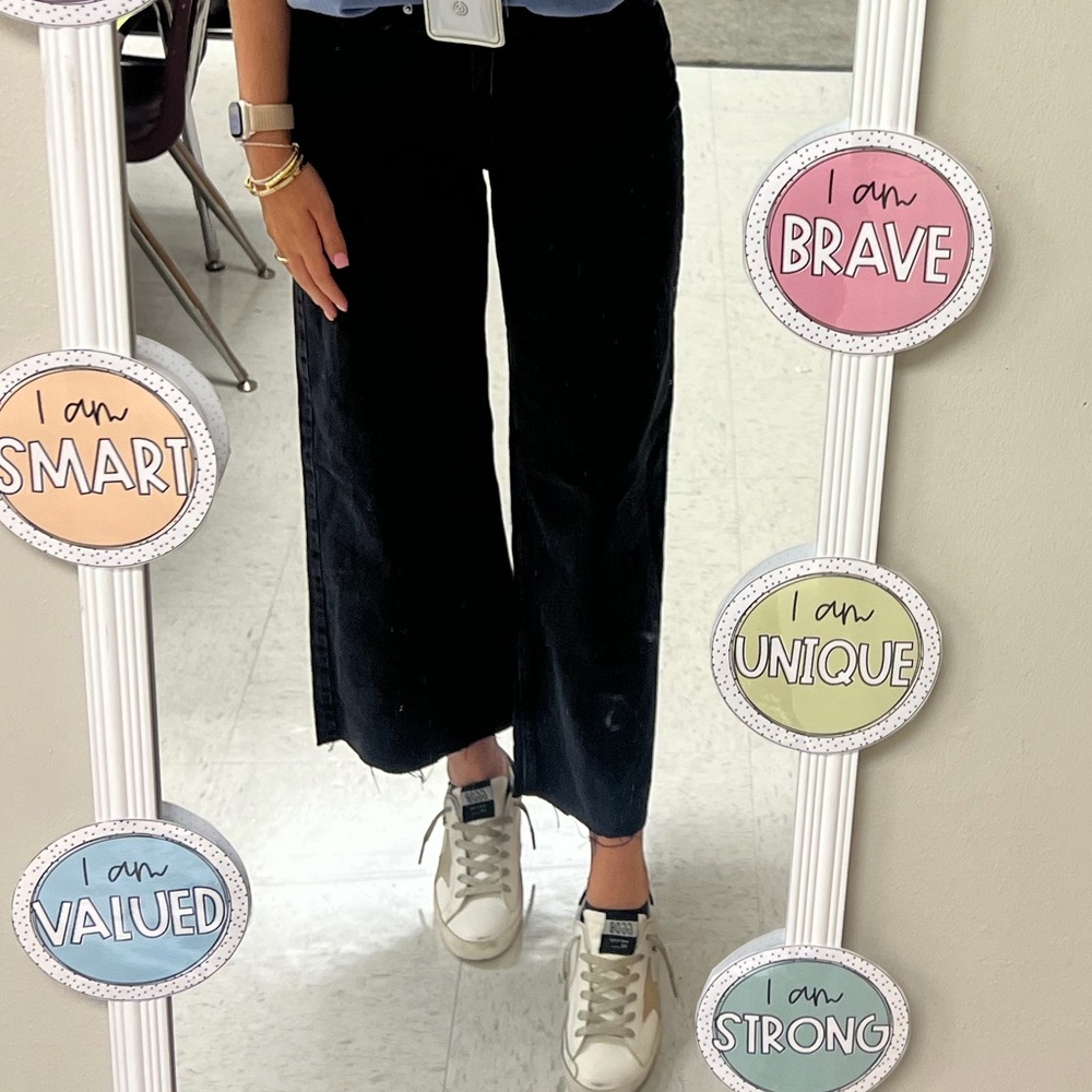 H&M Black Wide Leg Jeans